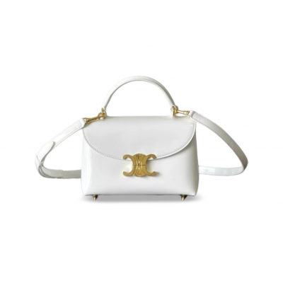 CELINE LEATHER SHOULDER HANDBAG 118113 (20.5*13*8 cm)